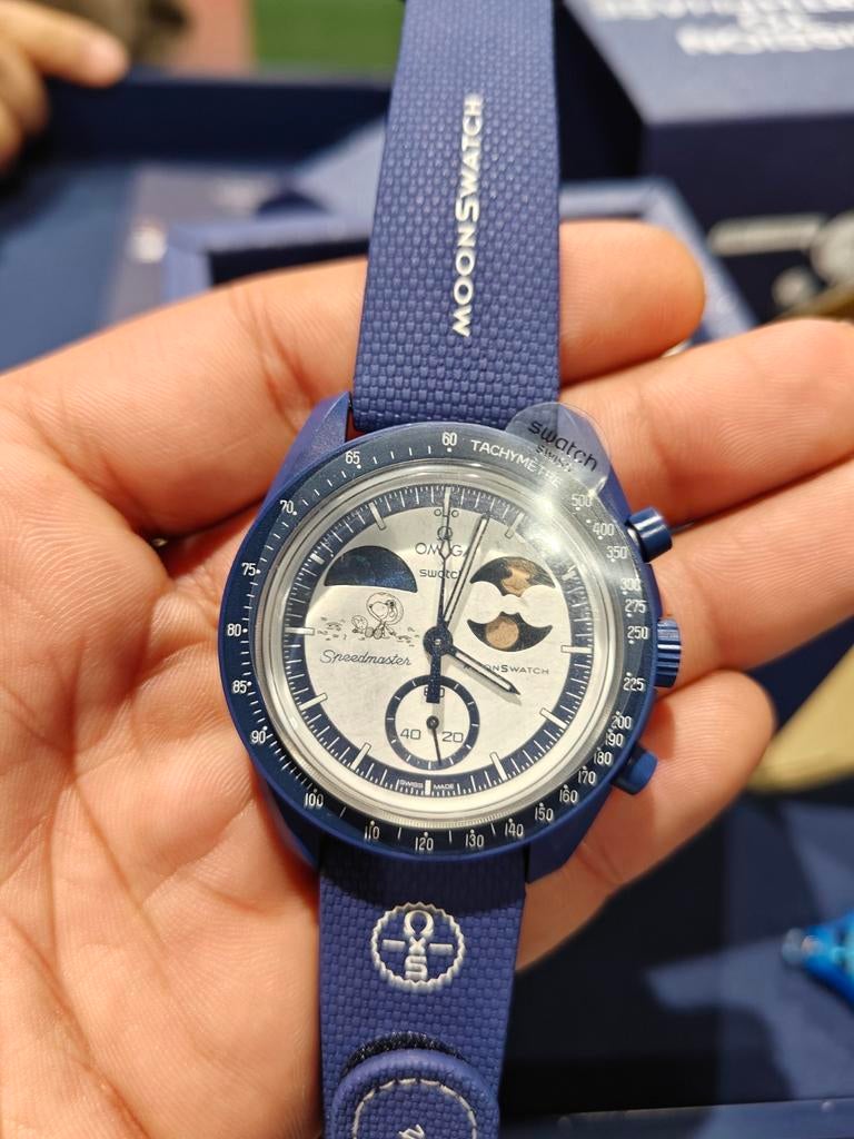 Omega Swatch Mission to Earthphase Moonshine Gold, Kunststof, Polshorloge, Swatch, Nieuw