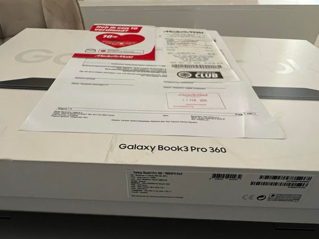 Samsung Galaxy Book3 Pro 360 - i7, 16GB, 512GB - Nieuwstaat!, Computers en Software, Windows Laptops, Zo goed als nieuw, 16 inch