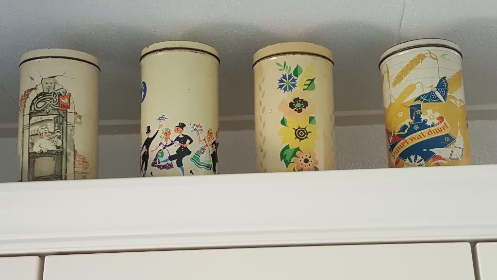 Verschillende soorten leuke oude blikken., Ophalen of Verzenden, Gebruikt, Overige