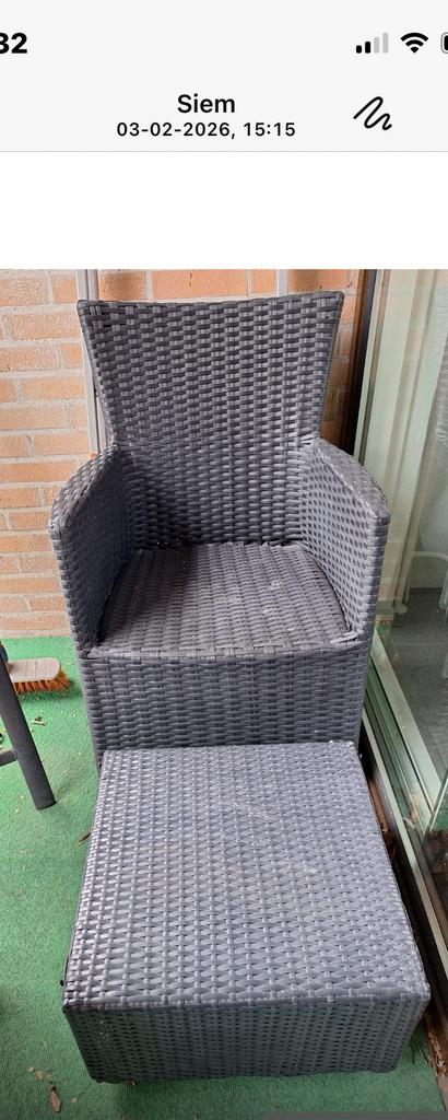 Buitenstoel met  hoocker teab, Tuin en Terras, Tuinsets en Loungesets, Ophalen, Zo goed als nieuw, Stoel