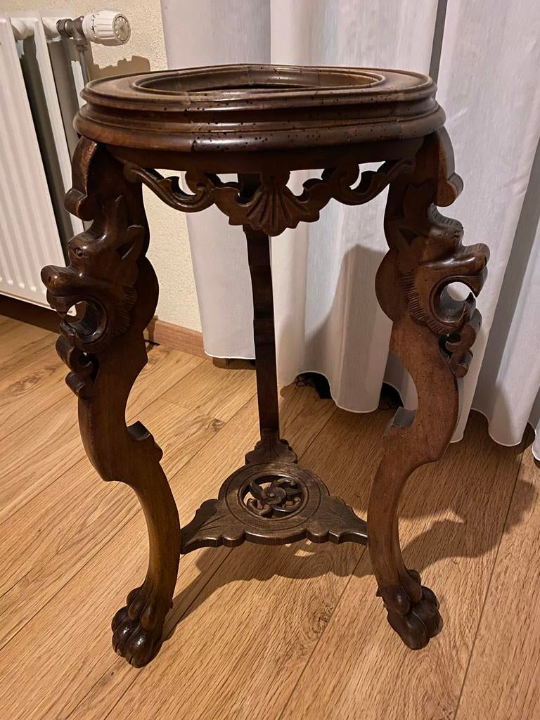 Antieke plantentafel / voetstuktafel eind 19de eeuw, Ophalen of Verzenden