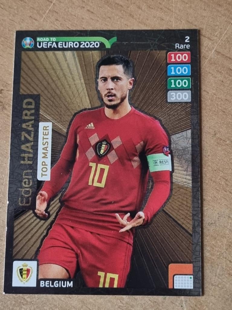 Panini Adrenalyn xl Road to Uefa Euro 2020 Top Master Hazard, Hobby en Vrije tijd, Stickers en Plaatjes, Ophalen of Verzenden