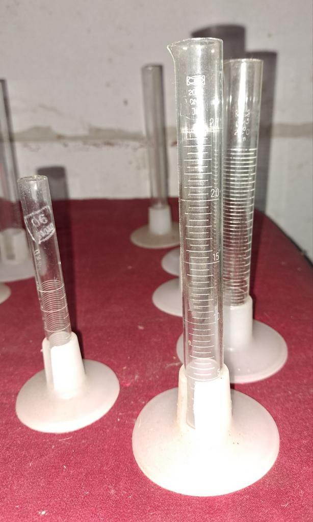 Maatcelinders laboratorium flesjes decoratie, Verzenden