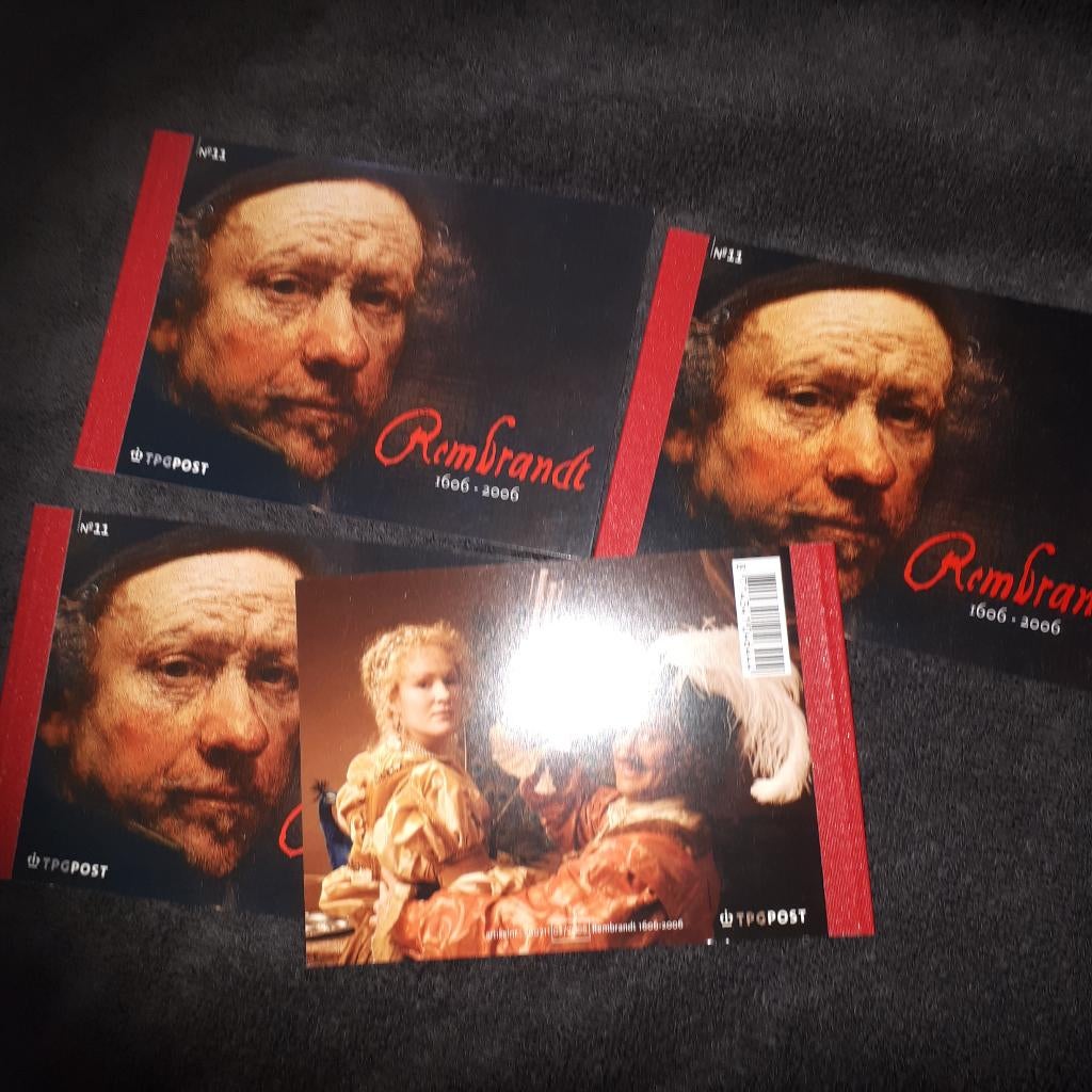 postzegels nr 11 Rembrandt Prestige boekje 4 stuks set van 4, Postzegels en Munten, Postzegels | Nederland, Ophalen of Verzenden