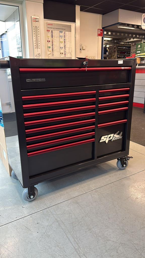 SP Tools gereedschap wagen kar 400dl gevuld SPSS Custum RED, Auto diversen, Autogereedschap, Nieuw, Ophalen of Verzenden, 7903AZ Hoogeveen