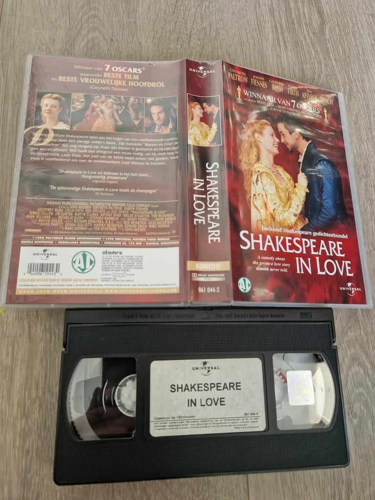Shakespeare in Love VHS - Komedie Klassieker, Ophalen of Verzenden