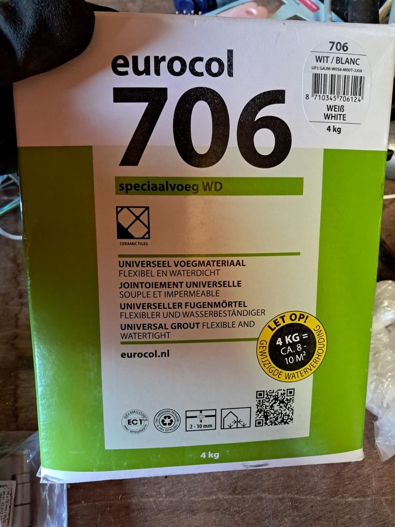 Eurocol 706 Speciaalvoeg WD - Nieuw, Doe-het-zelf en Verbouw, Wandtegels, Nieuw, 10 m² of meer, Overige materialen