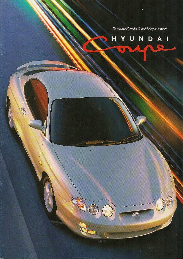 Folder Hyundai Coupé, augustus 1999, Ophalen of Verzenden, Nieuw, Overige merken