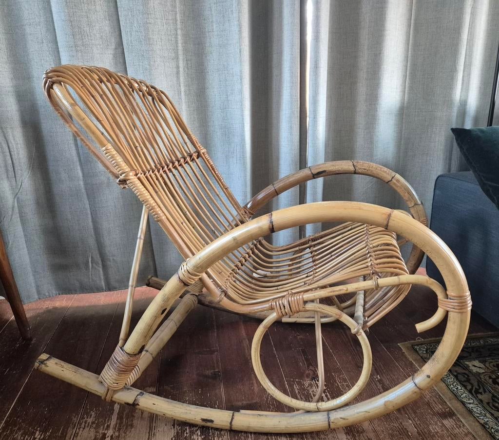 Rotan stoel Rohé, Huis en Inrichting, Stoelen, Ophalen, Gebruikt, Bruin, Eén