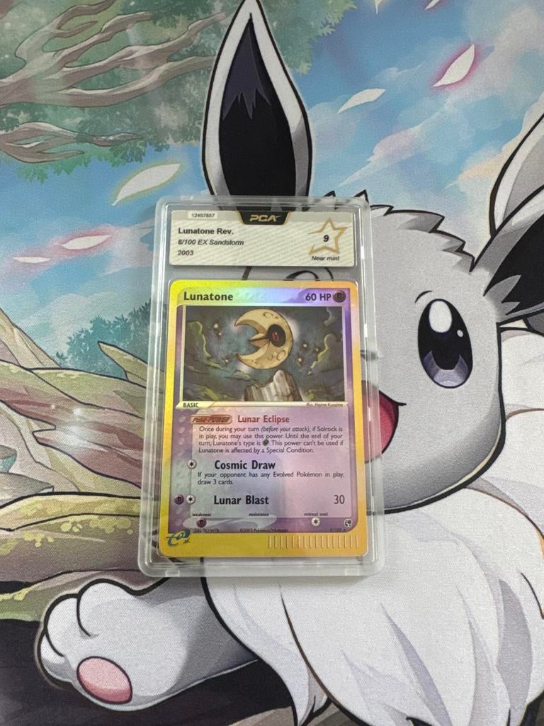 Pokémon Lunatone Reverse Holo PCA 9, Ophalen of Verzenden, Zo goed als nieuw