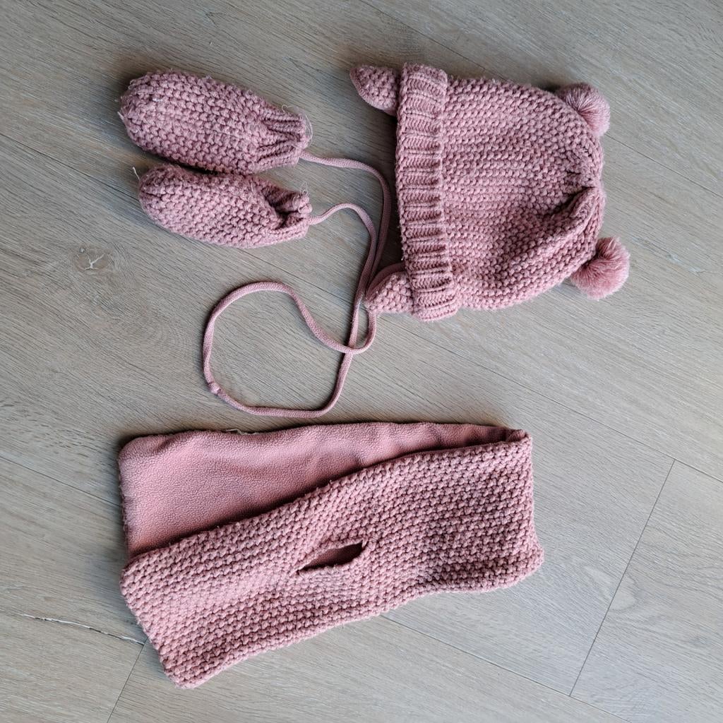Hema Muts, Sjaal & Handschoenen Set - Maat 0, Maat 50, Ophalen of Verzenden, Zo goed als nieuw, Hema
