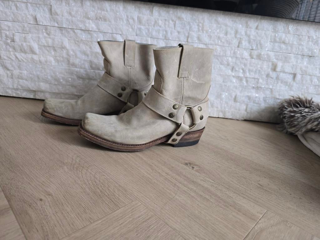 Sendra Laarzen Echt Leer - Korte Cowboylaarzen Nieuw, Sendra, Beige, Lage of Enkellaarzen, Nieuw