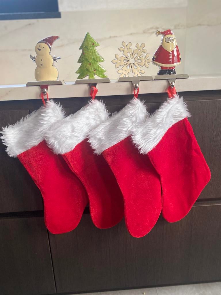 vier rode kerstsokken, Ophalen of Verzenden, Zo goed als nieuw