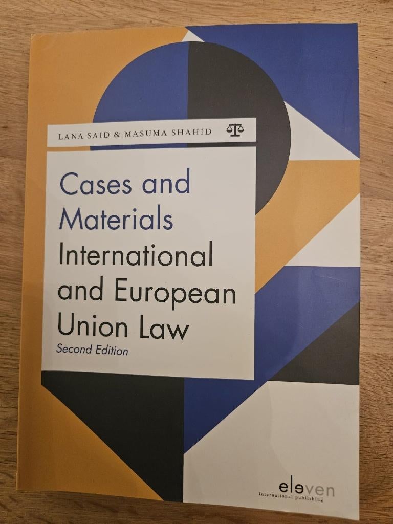 Cases and Materials International and European Union Law, Boeken, Studieboeken en Cursussen, Diverse auteurs, WO, Gamma, Ophalen