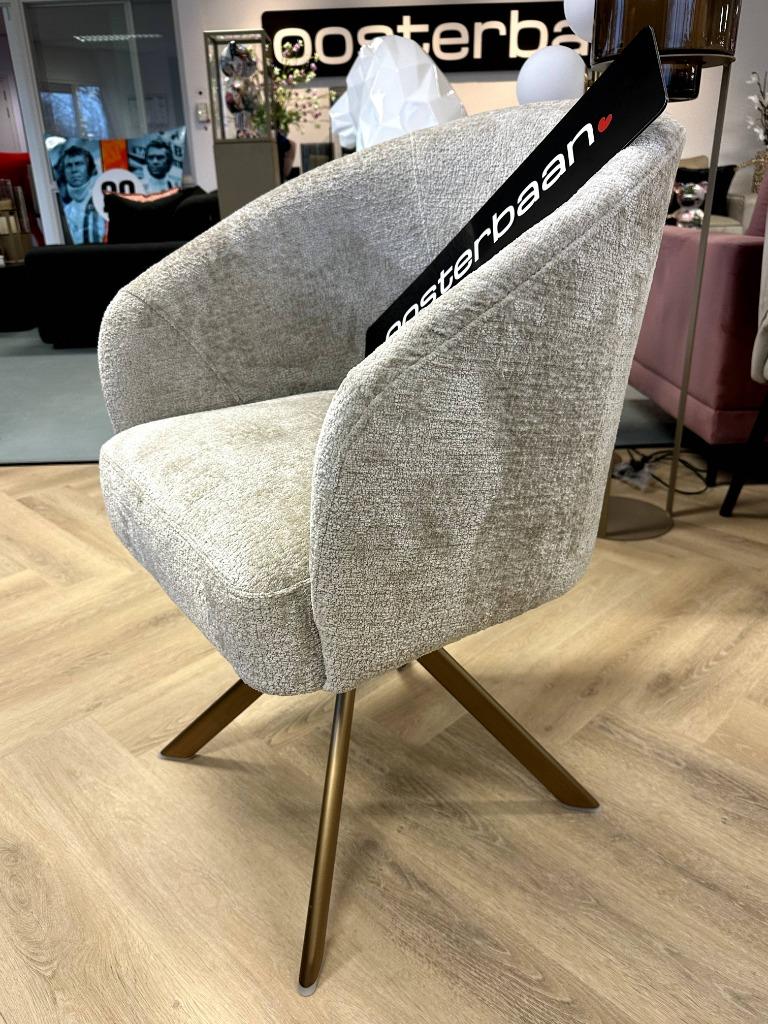 Luxe Eetkamerstoel Ines Supreme Draaibaar Beige Sand NIEUW, Huis en Inrichting, Stoelen, Overige kleuren, Drie, Info@oosterbaanwonen.nl
