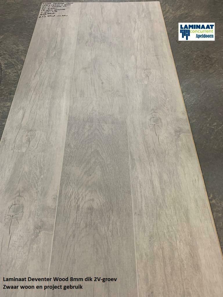 Laminaat Vintage Grijs Deventer Wood 8mm dik  €11,50p/m2, Ophalen of Verzenden, Nieuw