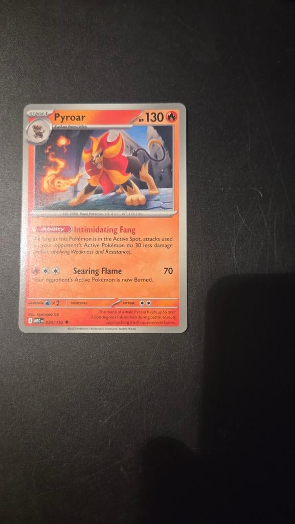 Pyroar 024/132 Mega Evolution - Near Mint, Verzenden, Zo goed als nieuw, Losse kaart