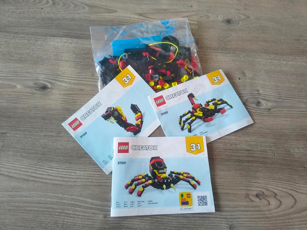 Lego creator 31159 wilde dieren: spannende spin 3in1, Ophalen of Verzenden, Zo goed als nieuw, Complete set, Lego