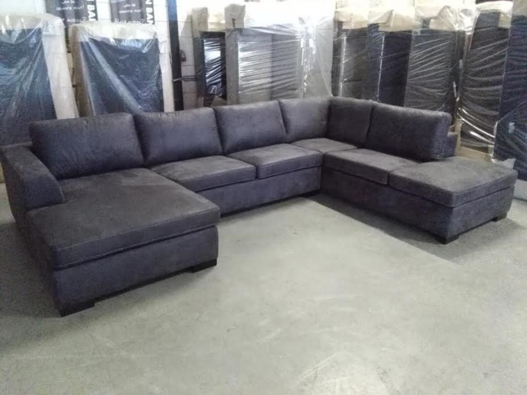 hoekbank Carla U-vorm XL in Rib-stof / Velvet / microvezel, Ophalen, Modern tijdloos industrieel hip trendy klassiek, Hoekbank
