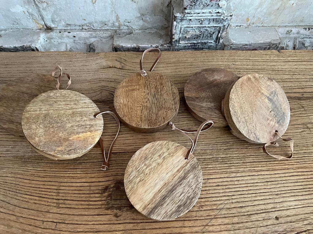 Onderzetters van stoer sober hout, Ophalen of Verzenden, Nieuw, Glas of Kopje