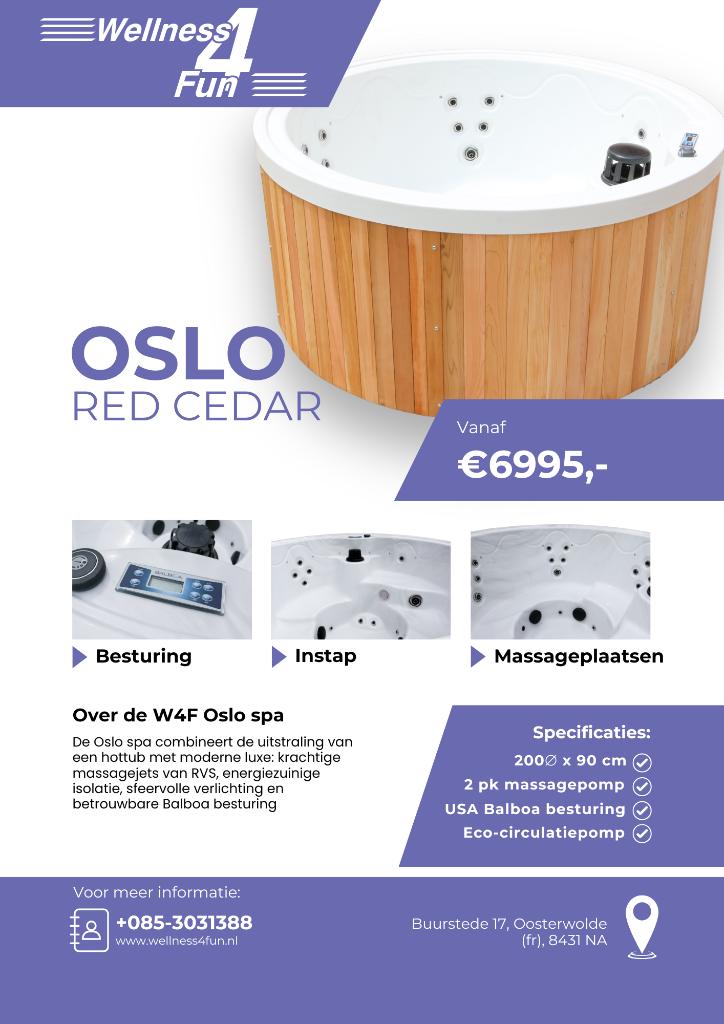Spa hottub 200 cm  I Red Cedar I Garantie I 2025 opruiming, Ophalen, Filter, 8431 NA, Buurstede 17, Wellness4Fun