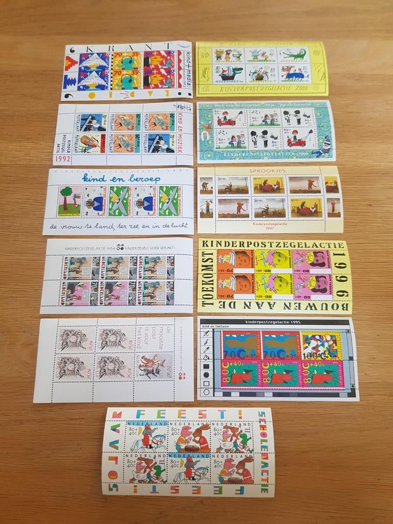 11 x Kinderpostzegels Nederland - Diverse Jaartallen, Ophalen of Verzenden, Na 1940, Gestempeld