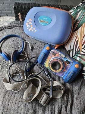 VTech KidiZoom Duo DX Kindercamera 10-in-1, kleur blauw...., Ophalen of Verzenden, Zo goed als nieuw, 6 jaar of ouder