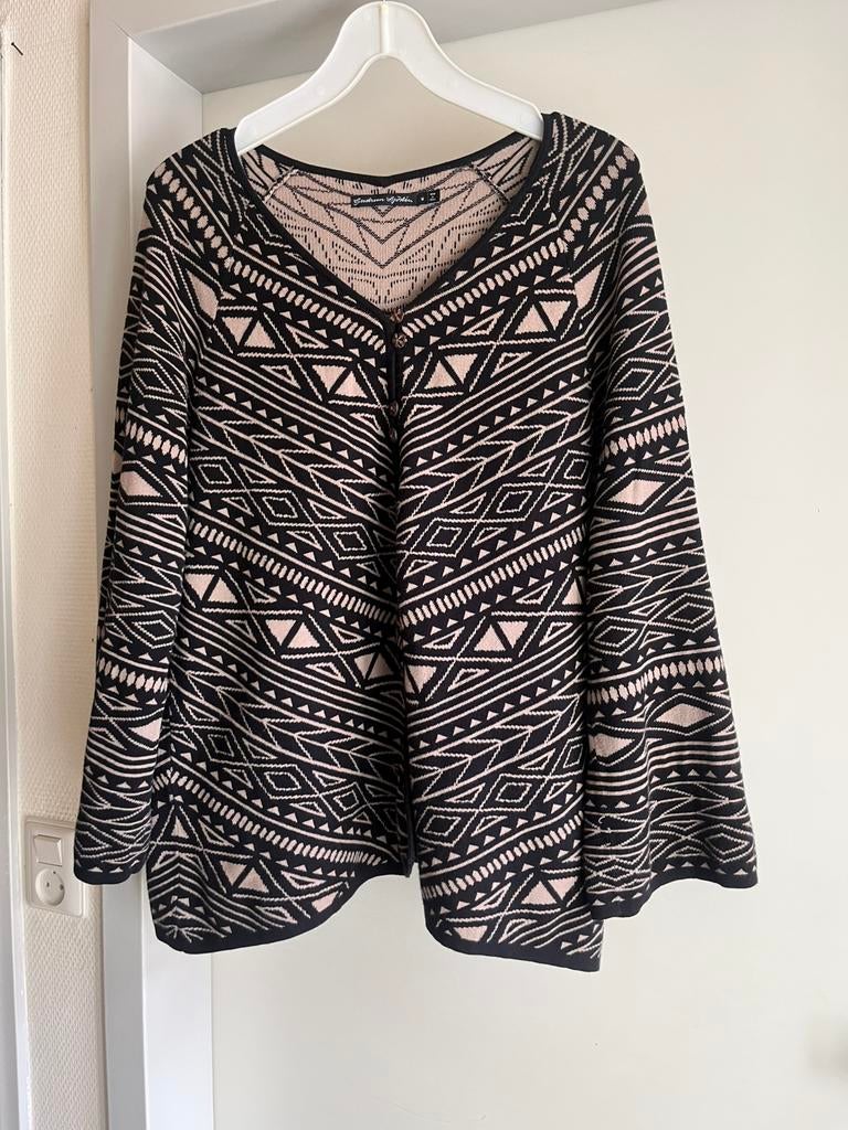 Gudrun Sjöden vestje, zwart/beige M, Ophalen of Verzenden, Zo goed als nieuw, Maat 38/40 (M), Zwart
