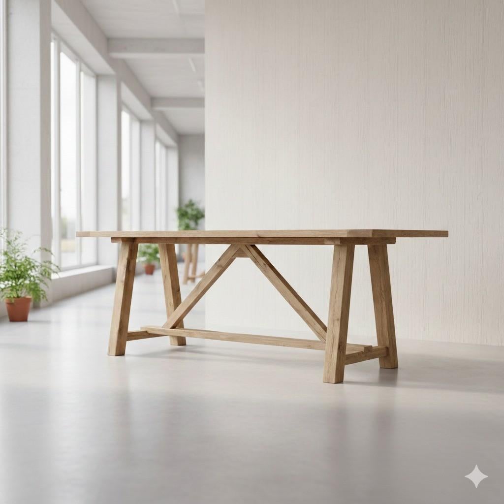 Statafel / Bartafel – Eikenhout 2,30 m Art. Nr.: 28052E, Ophalen, Nieuw