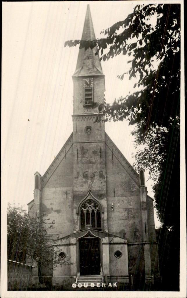 Gouderak - Fotokaart - Bromografia, Verzamelen, Ansichtkaarten | Nederland, Ophalen of Verzenden, 1920 tot 1940, Gelopen, Zuid-Holland