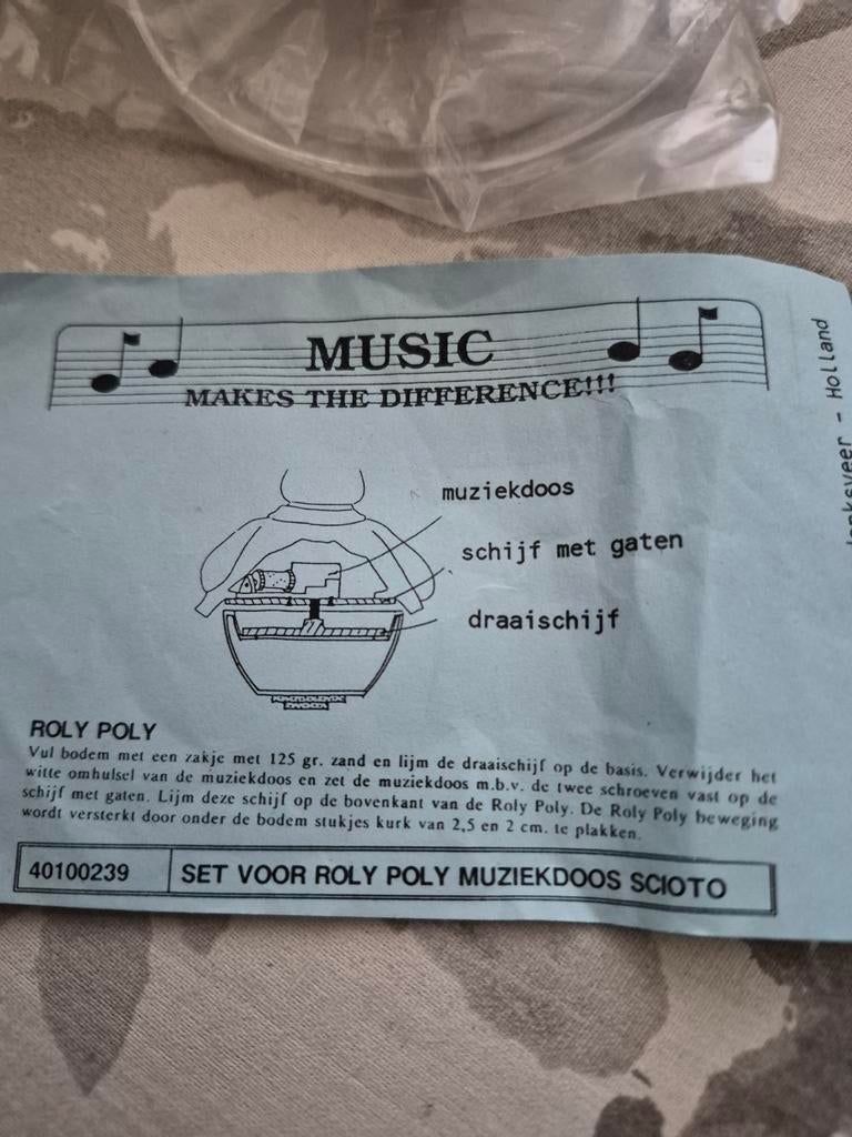 Roly Poly Muziekdoos Scioto - Nieuw in verpakking, Ophalen, Nieuw