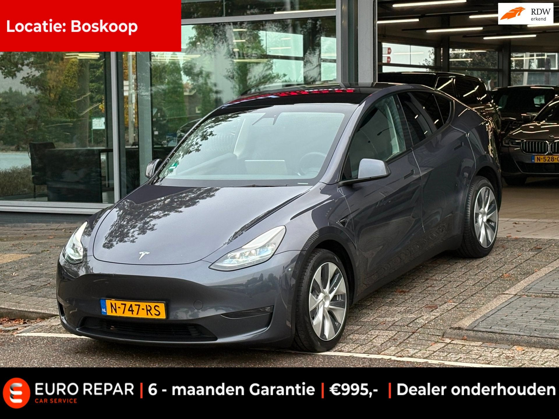 Tesla Model Y Long Range AWD 75 kWh SOH 88,3%, Automaat, Dealer onderhouden, Gebruikt, Verwarmde buitenspiegels