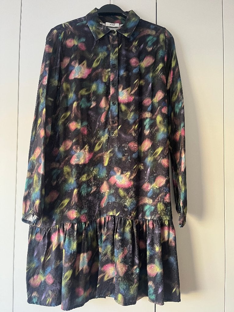 Anna van Toor meerkleurige jurk van Viscose M, Kleding | Dames, Maat 38/40 (M), Anna van Toor, Zo goed als nieuw, Knielengte