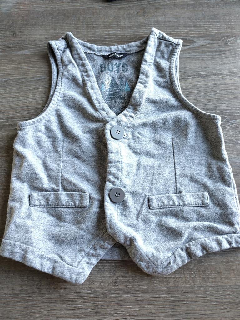 Hema grijs jongens gilet maat 110/116, Ophalen of Verzenden, Gebruikt, Hema, Jongen
