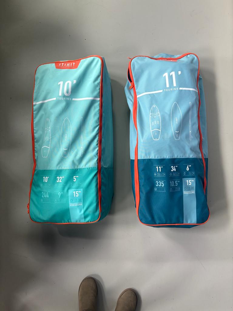 2x ITIWIT opblaasbare SUP boards (10’ & 11’) incl toebehoren, Ophalen, Zo goed als nieuw, SUP-boards