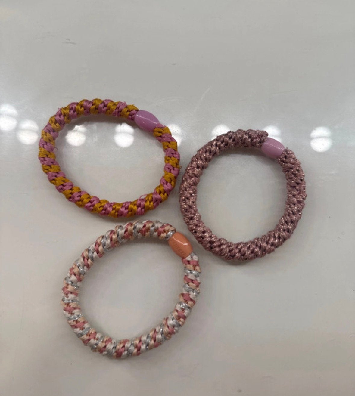Kknekki setje van 3 oranje/roze, Ophalen of Verzenden, Zo goed als nieuw