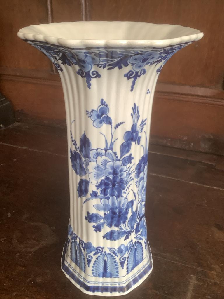 Prachtige Delfts Blauwe Vaas - Handgeschilderd, Ophalen of Verzenden
