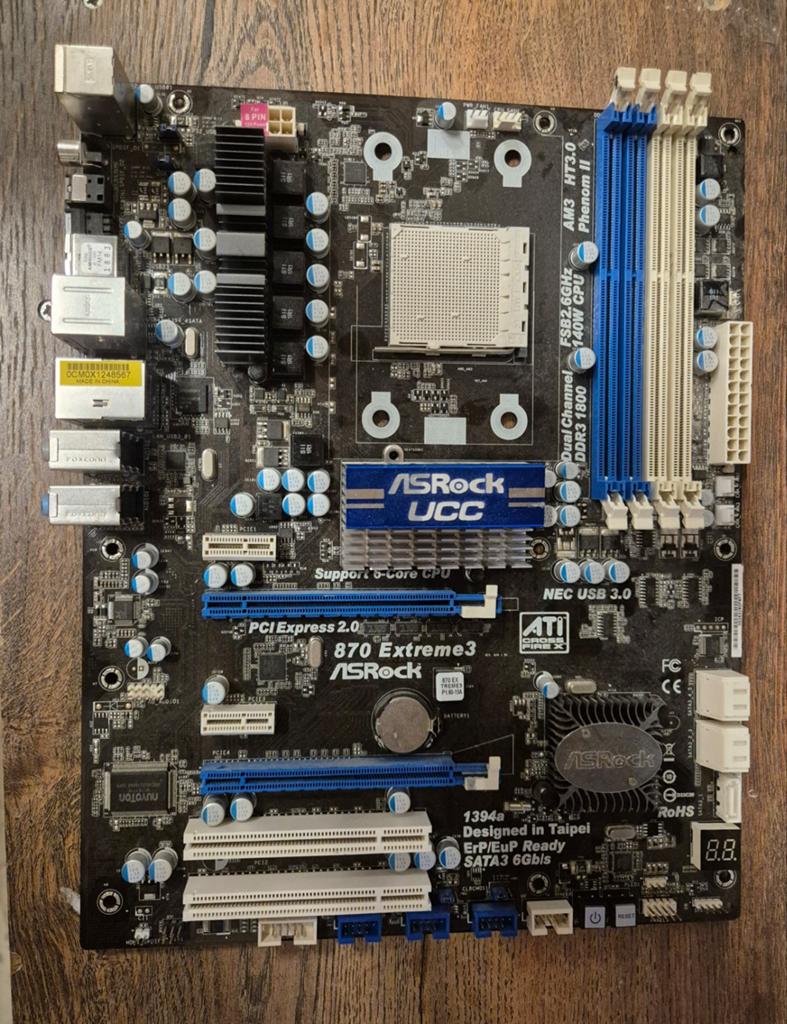 ASRock 870 Extreme3 Moederbord - AM3/DDR3, Gebruikt, DDR3, Ophalen of Verzenden, ATX