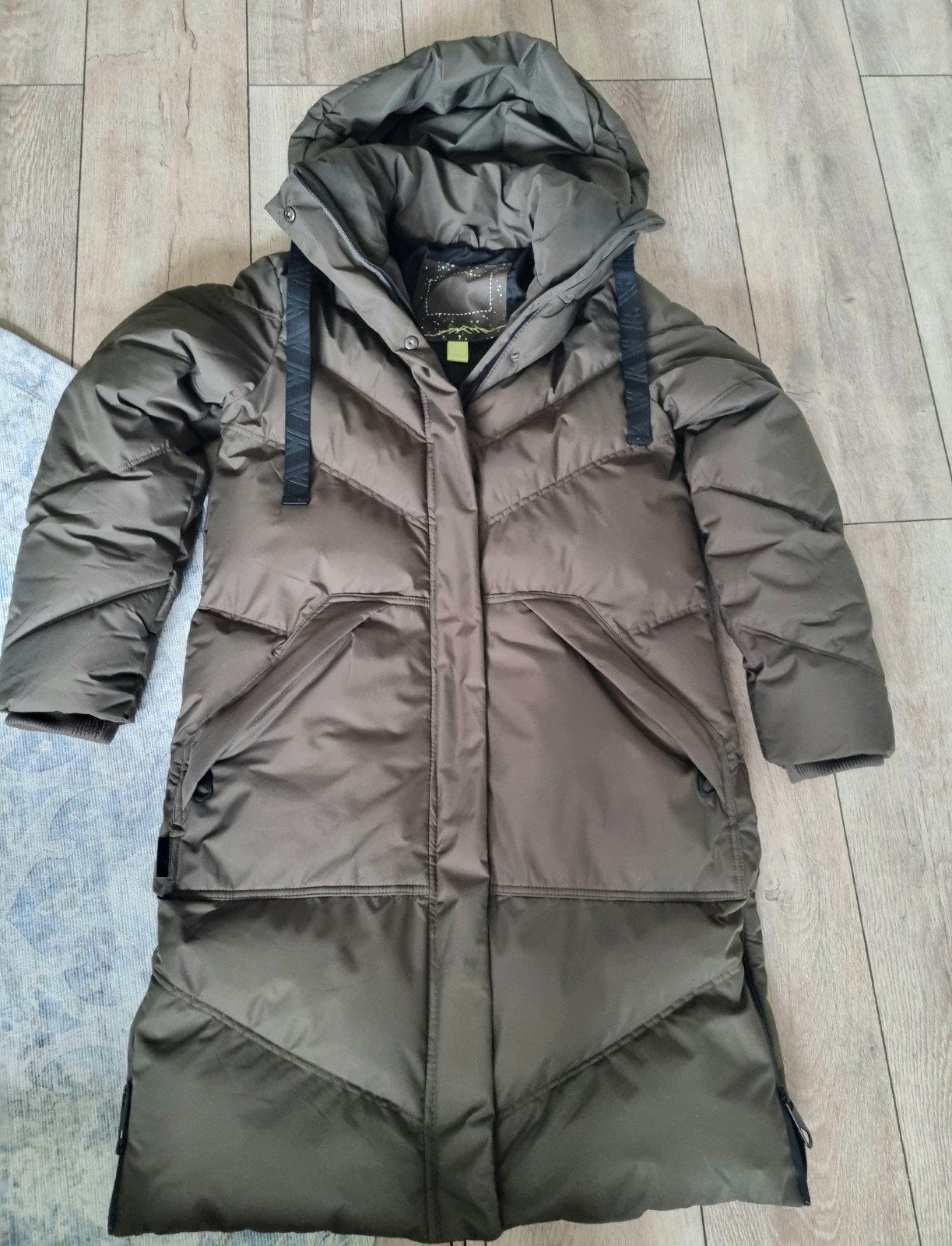Groene grijze lange warme winterjas 34/36 New Yorker, Kleding | Dames, Jassen | Winter, Ophalen of Verzenden, Zo goed als nieuw