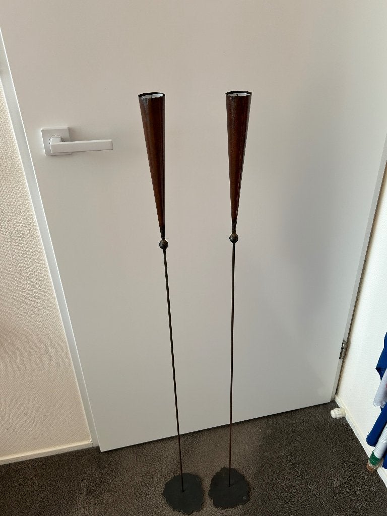 Kandelaar, Huis en Inrichting, Woonaccessoires | Kandelaars en Kaarsen, Ophalen, Bruin, Kandelaar, 120 cm