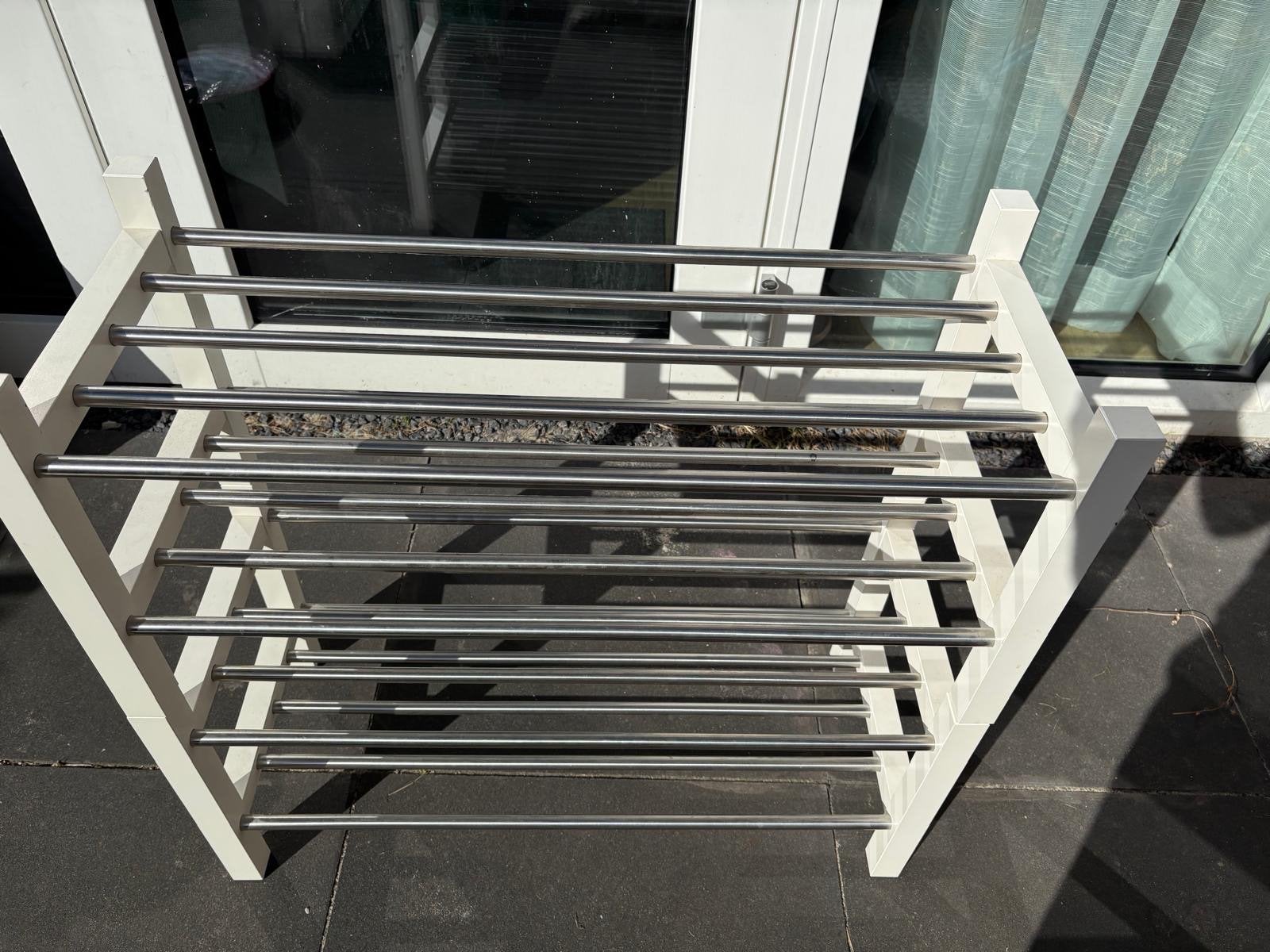 2- IKEA Schoenenrek met metalen stangen, Ophalen, Gebruikt