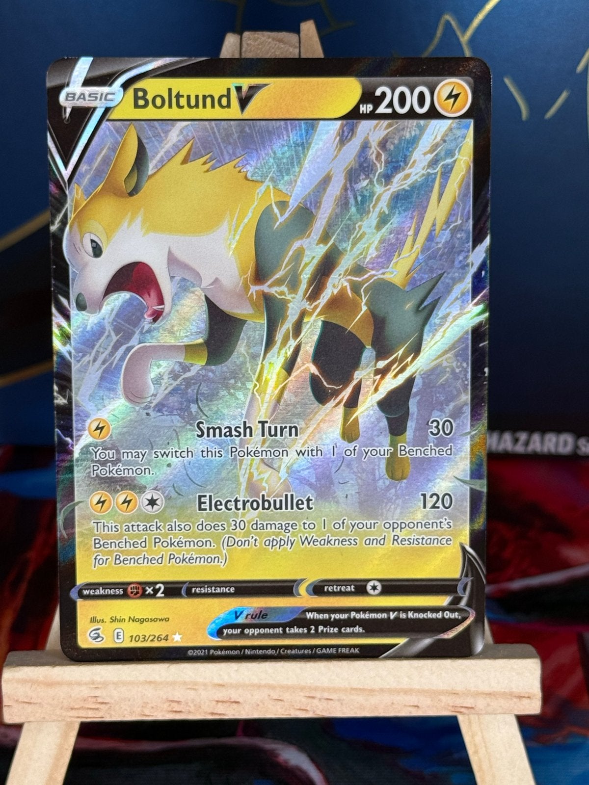 Boltund V #103 | Pokemon Fusion Strike, Verzenden, Zo goed als nieuw, Losse kaart, Foil