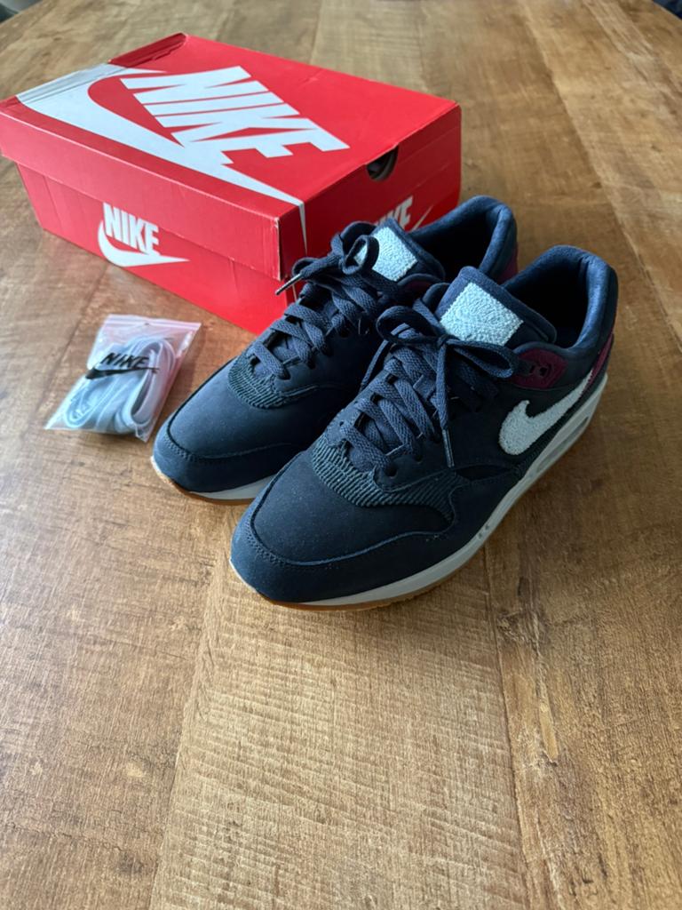 Nike air max 1 Obsidian, Kleding | Heren, Schoenen, Ophalen of Verzenden, Zo goed als nieuw, Blauw