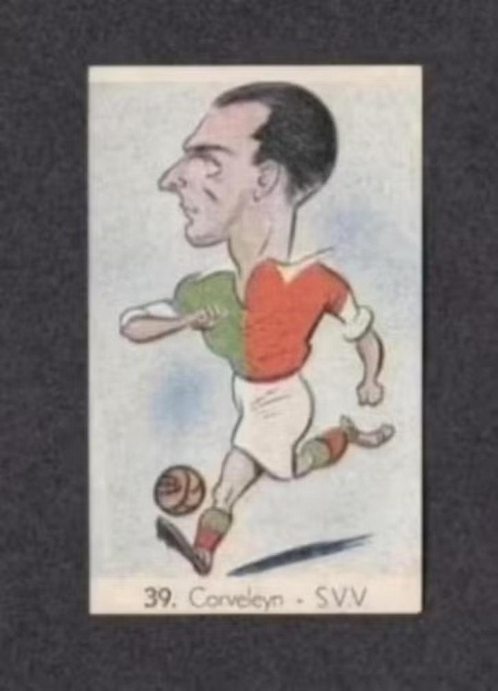 Voetbalplaatje Corveleyn SVV Schiedam 1949., Ophalen of Verzenden, Zo goed als nieuw