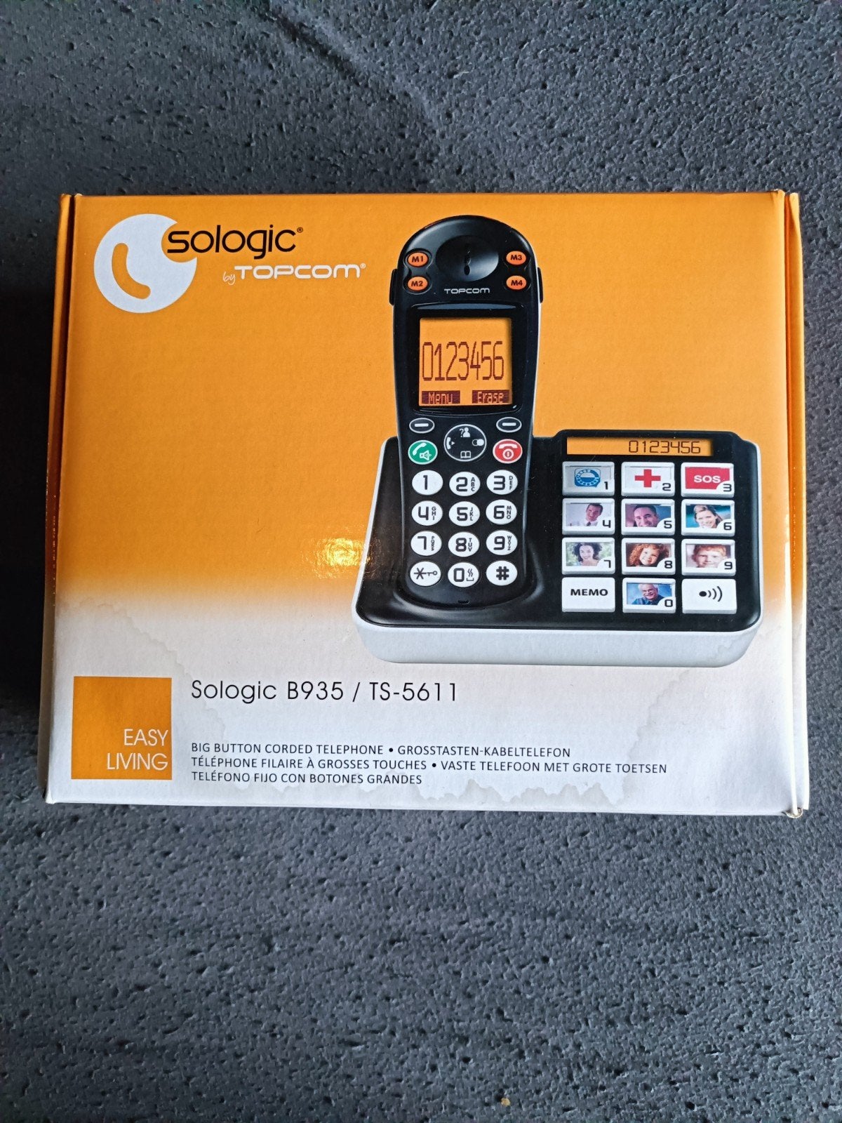Sologic B935/TS-5611 Vaste Telefoon met Grote Toetsen, Ophalen, Nieuw