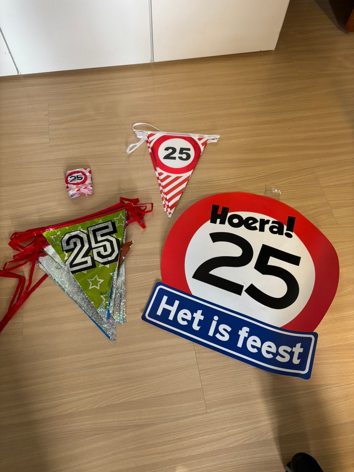 Feest versiering 25 jaar, Ophalen of Verzenden, Zo goed als nieuw, Versiering, Verjaardag