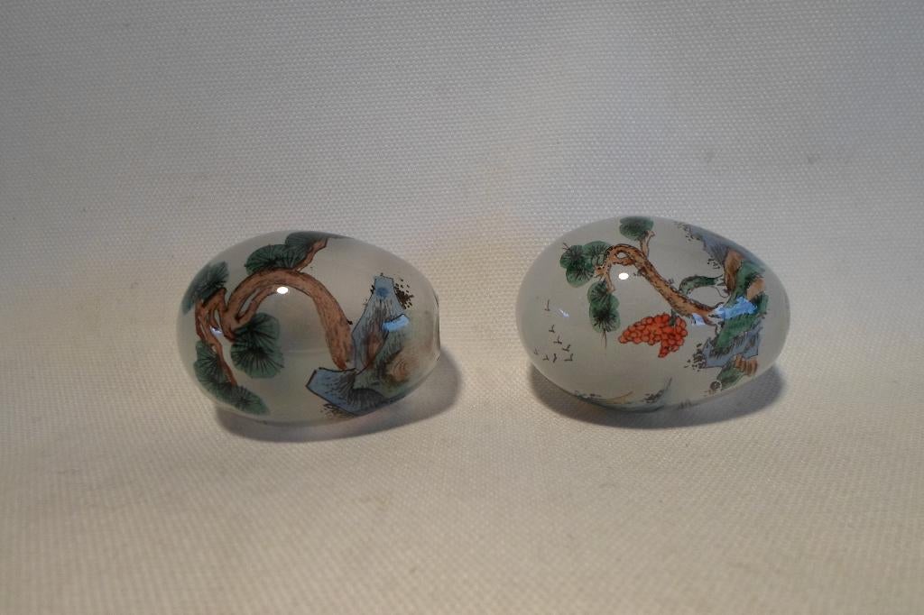 Chinese Achterglas Eieren 2x, Ophalen of Verzenden, Zo goed als nieuw, Overige typen