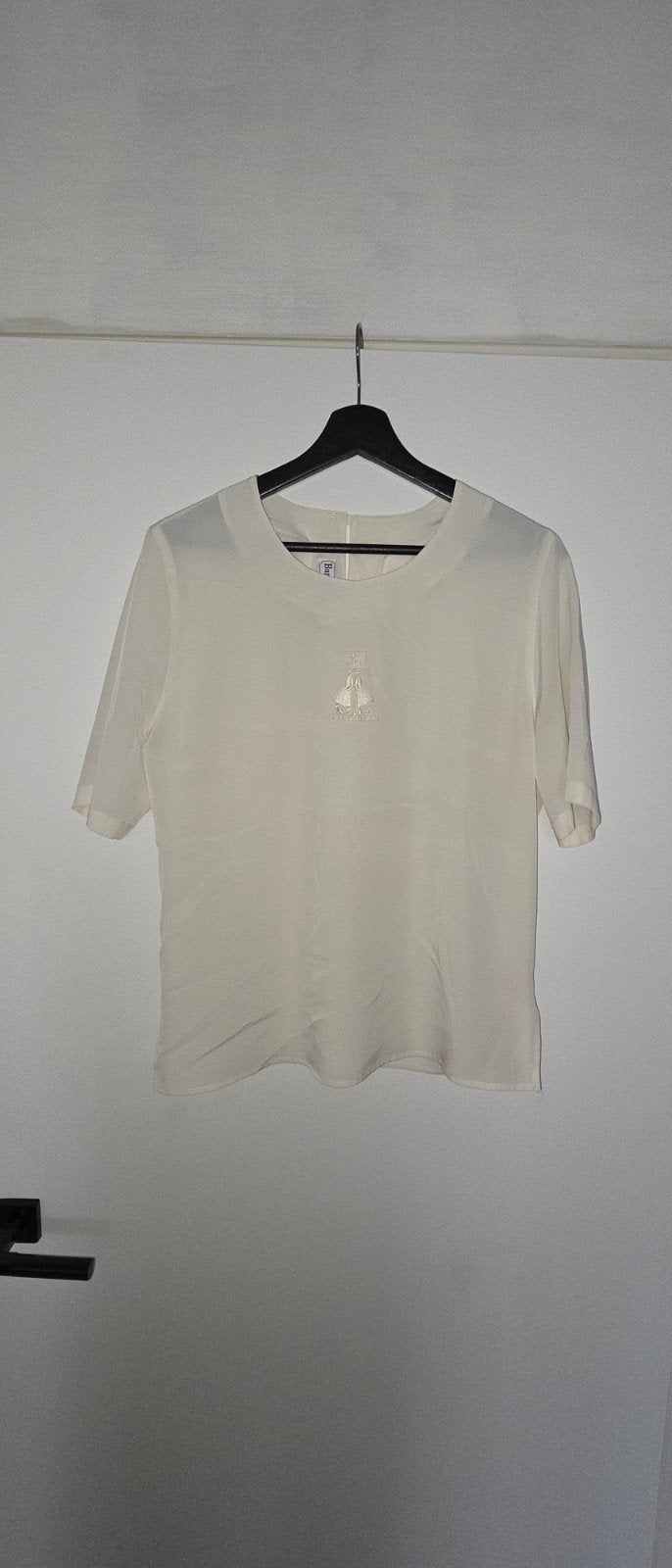 Super Mooie Stijlvolle Burberrys Blouse Maat 42, Burberrys, Beige, Maat 42/44 (L), Ophalen of Verzenden