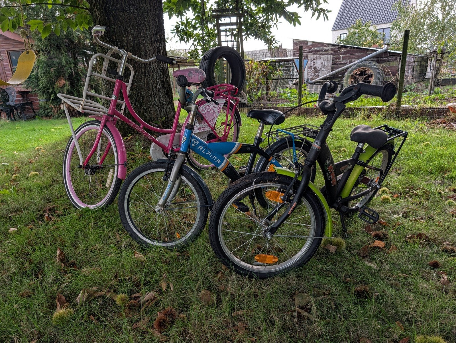 Drie opknapper kinderfietsen, Ophalen, Gebruikt