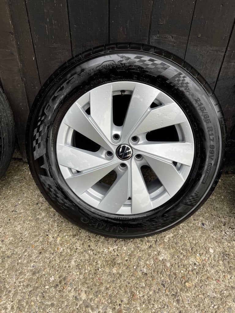 5x112 Originele Volkswagen bari Tiguan velgen 17” zomer set, 215 mm, Banden en Velgen, Niet ingevuld, Nieuw